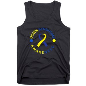 Ribbon Down Right Perfect Down Syndrome Awareness Gift Tank Top