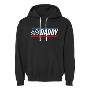 Racing Dad Race Car Pit Crew Birthday gifts for dad Garment-Dyed Fleece Hoodie