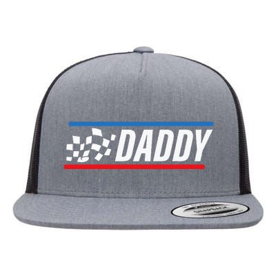 Racing Dad Race Car Pit Crew Birthday gifts for dad Flat Bill Trucker Hat