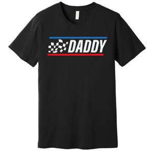 Racing Dad Race Car Pit Crew Birthday gifts for dad Premium T-Shirt