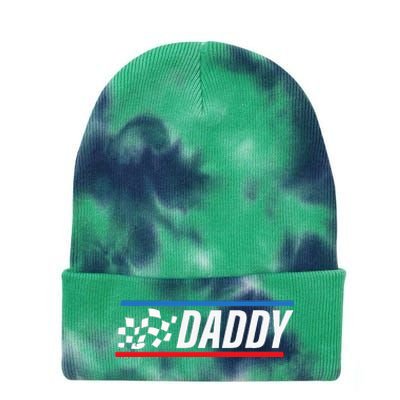 Racing Dad Race Car Pit Crew Birthday gifts for dad Tie Dye 12in Knit Beanie