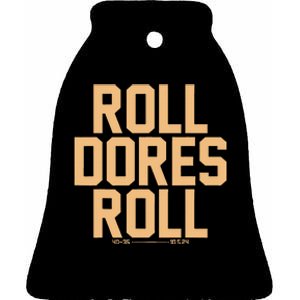 Roll Dores Roll 40 35 Ceramic Bell Ornament