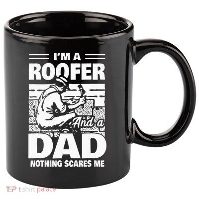 Roofer Dad Roofing Fathers Day Gift 11oz C Handle Ceramic Mug