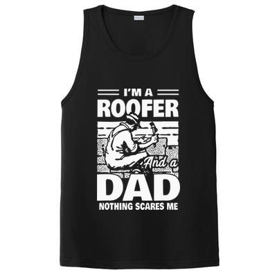 Roofer Dad Roofing Fathers Day Gift PosiCharge Competitor Tank