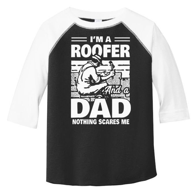 Roofer Dad Roofing Fathers Day Gift Toddler Fine Jersey T-Shirt