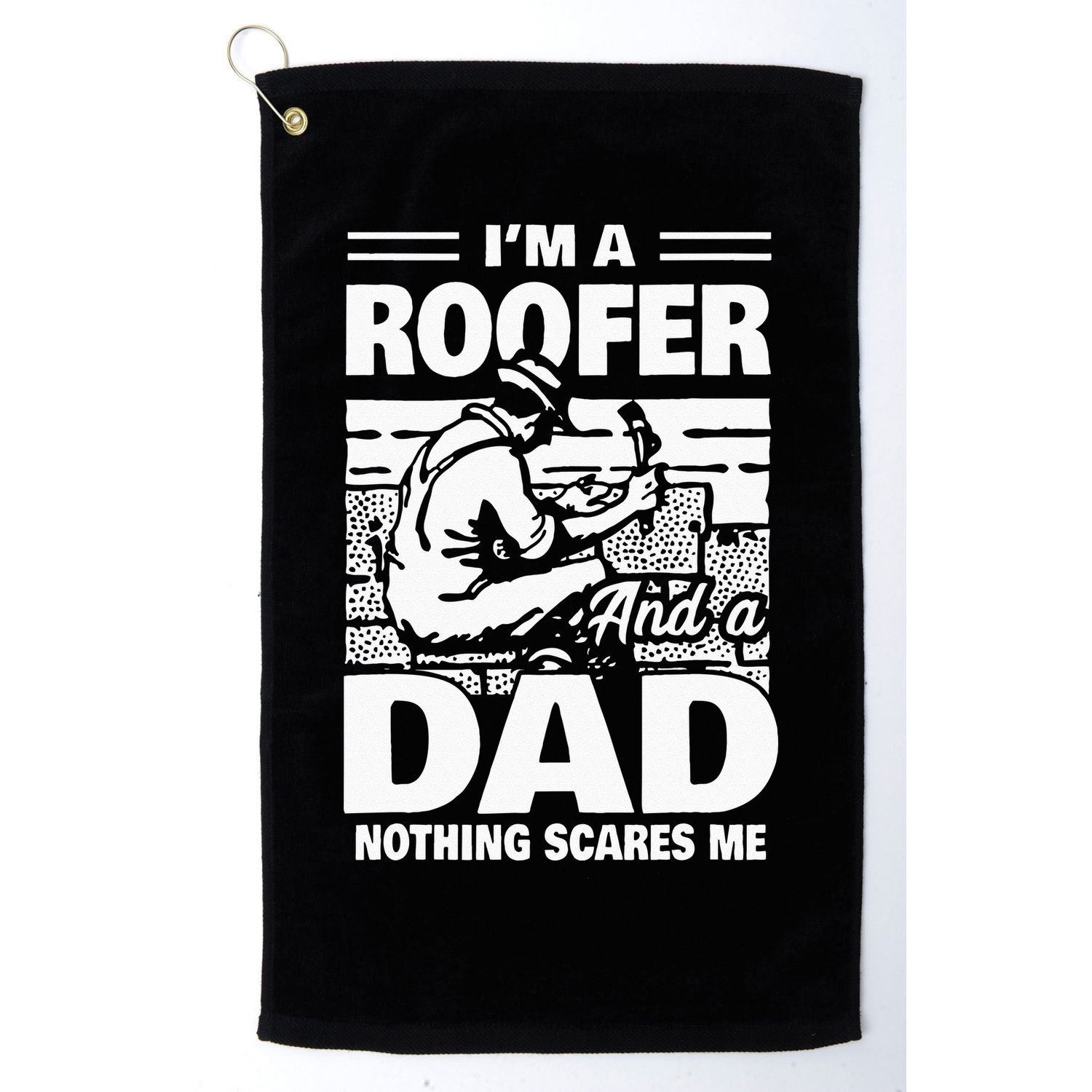 Roofer Dad Roofing Fathers Day Gift Golf Towel