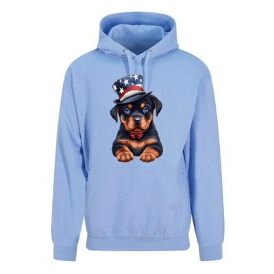 Rottweiler Dog Rottie Puppy USA Flag Cute Rottweilers Dogs Unisex Surf Hoodie