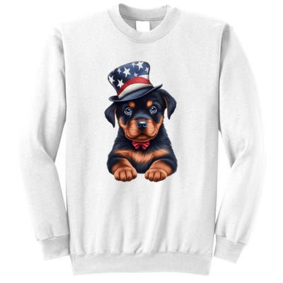 Rottweiler Dog Rottie Puppy USA Flag Cute Rottweilers Dogs Sweatshirt