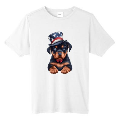 Rottweiler Dog Rottie Puppy USA Flag Cute Rottweilers Dogs Tall Fusion ChromaSoft Performance T-Shirt