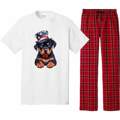 Rottweiler Dog Rottie Puppy USA Flag Cute Rottweilers Dogs Pajama Set