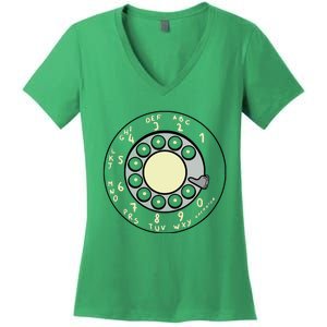 Rotary Dial Women's V-Neck T-Shirt