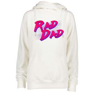 Rad Dad Retro Womens Funnel Neck Pullover Hood