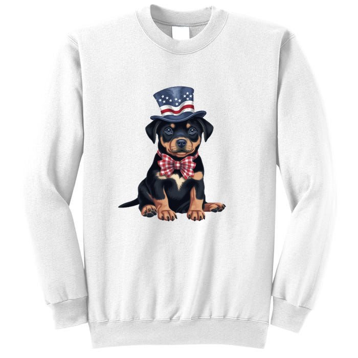 Rottweiler Dog Rottie Puppy USA Flag Cute Rottweilers Dogs Sweatshirt