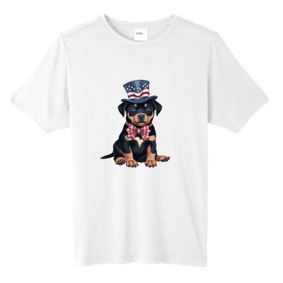 Rottweiler Dog Rottie Puppy USA Flag Cute Rottweilers Dogs Tall Fusion ChromaSoft Performance T-Shirt