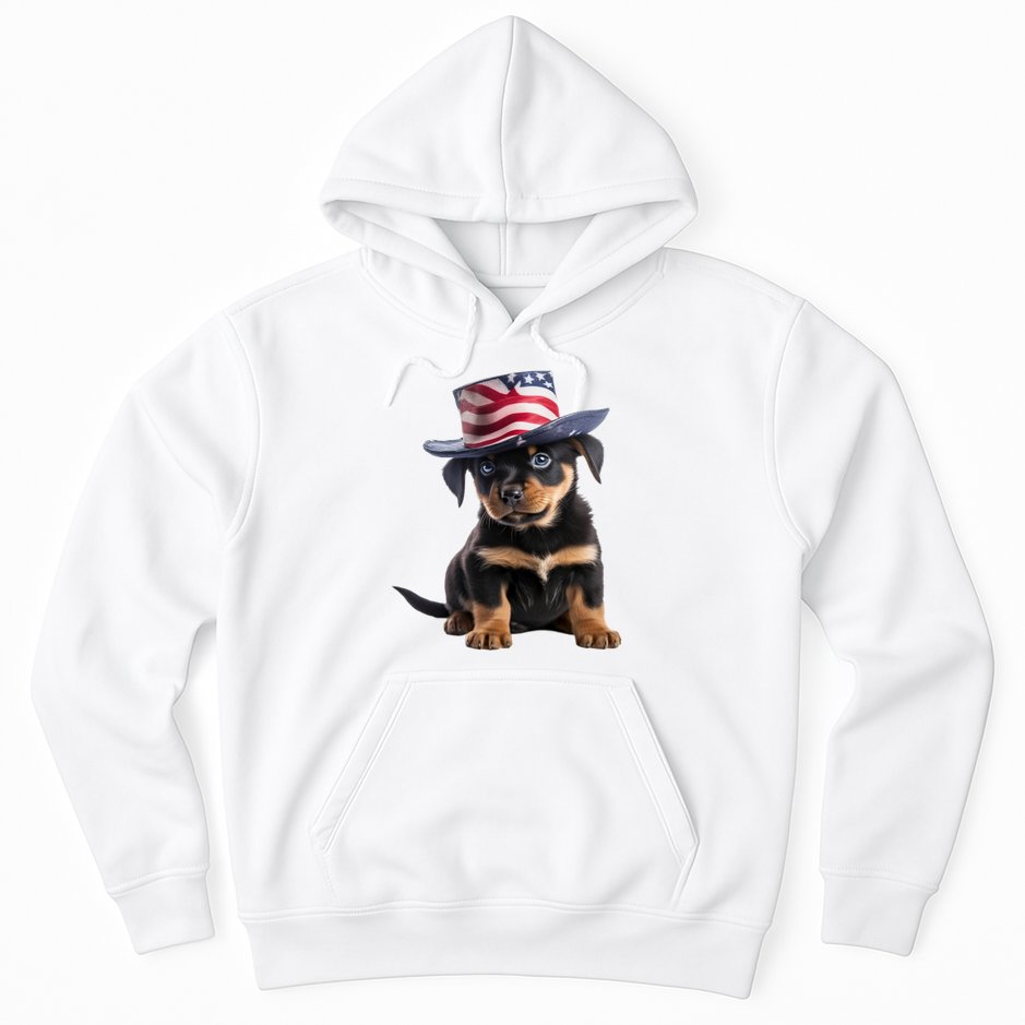 Rottweiler Dog Rottie Puppy USA Flag Cute Rottweilers Dogs Hoodie