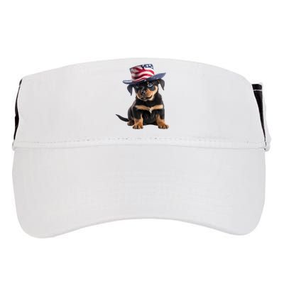 Rottweiler Dog Rottie Puppy USA Flag Cute Rottweilers Dogs Adult Drive Performance Visor