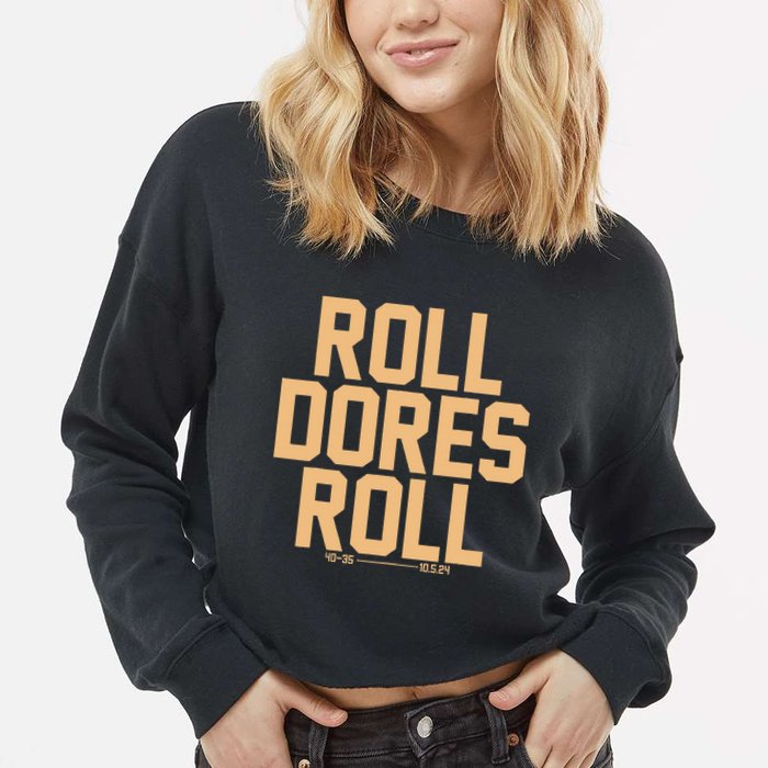 Roll Dores Roll Cropped Pullover Crew