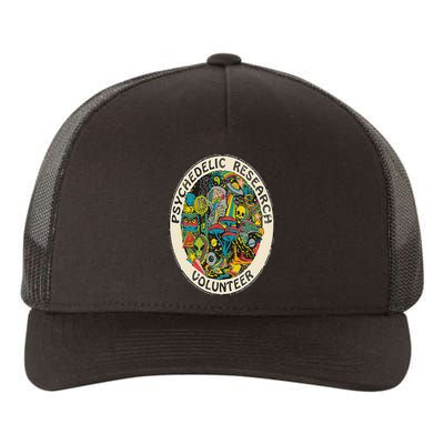 Retro Design Research Volunteer Psychedelic Mushroom Vintage Yupoong Adult 5-Panel Trucker Hat