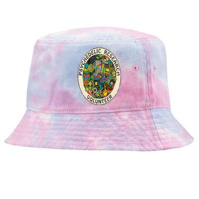 Retro Design Research Volunteer Psychedelic Mushroom Vintage Tie-Dyed Bucket Hat