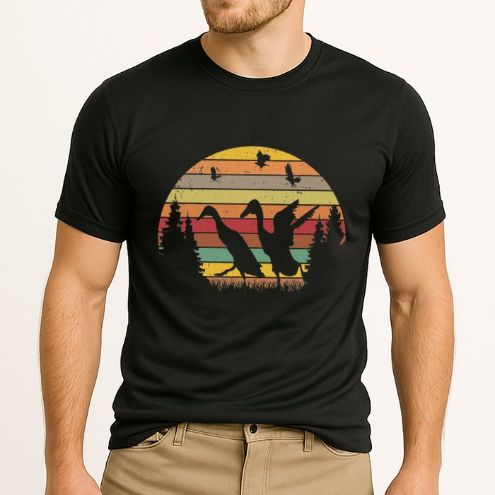 Running Duck Retro Runner Duck Vintage Performance Shirt