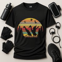 Running Duck Retro Runner Duck Vintage Performance Shirt