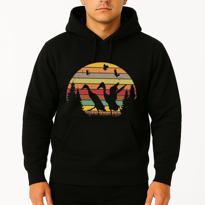 Running Duck Retro Runner Duck Vintage Hoodie