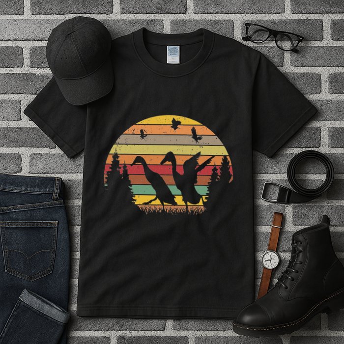 Running Duck Retro Runner Duck Vintage Tall T-Shirt
