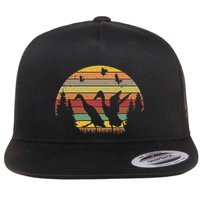 Running Duck Retro Runner Duck Vintage Flatbill Hat