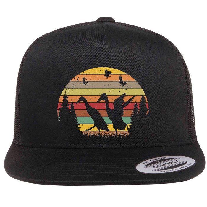 Running Duck Retro Runner Duck Vintage Flatbill Hat