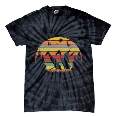 Running Duck Retro Runner Duck Vintage Tie-Dye T-Shirt