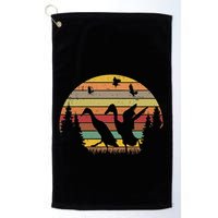 Running Duck Retro Runner Duck Vintage Golf Towel