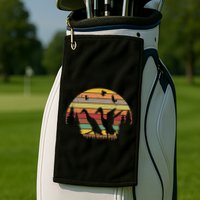 Running Duck Retro Runner Duck Vintage Golf Towel