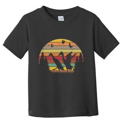Running Duck Retro Runner Duck Vintage Toddler T-Shirt