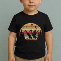 Running Duck Retro Runner Duck Vintage Toddler T-Shirt