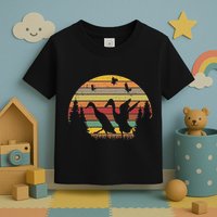 Running Duck Retro Runner Duck Vintage Toddler T-Shirt