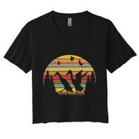 Running Duck Retro Runner Duck Vintage Crop Top