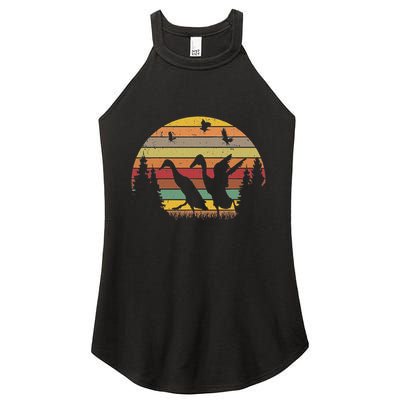 Running Duck Retro Runner Duck Vintage Women's Perfect Tri Rocker Tank