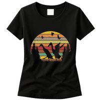 Running Duck Retro Runner Duck Vintage Womens T-Shirt