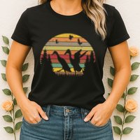 Running Duck Retro Runner Duck Vintage Womens T-Shirt