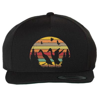 Running Duck Retro Runner Duck Vintage Wool Snapback Cap