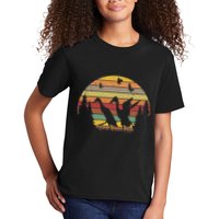 Running Duck Retro Runner Duck Vintage Kids T-Shirt