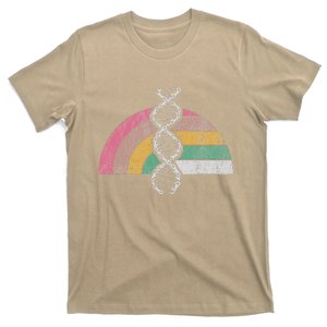 Retro Dna Rainbow Science Aesthetic T-Shirt