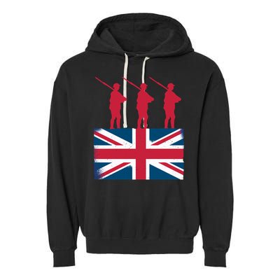 Remembrance Day Remember The Fallen British Flag Veteran Gift Garment-Dyed Fleece Hoodie