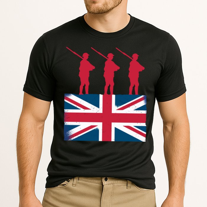 Remembrance Day Remember The Fallen British Flag Veteran Gift Cooling Performance Crew T-Shirt