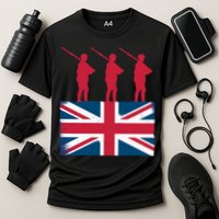 Remembrance Day Remember The Fallen British Flag Veteran Gift Cooling Performance Crew T-Shirt