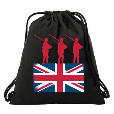 Remembrance Day Remember The Fallen British Flag Veteran Gift Drawstring Bag