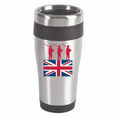 Remembrance Day Remember The Fallen British Flag Veteran Gift 16oz Travel Tumbler