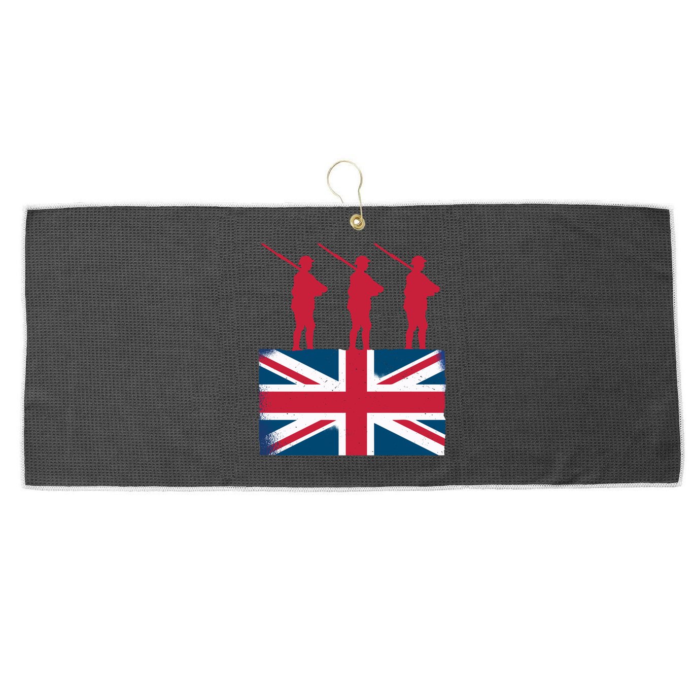 Remembrance Day Remember The Fallen British Flag Veteran Gift Large Microfiber Waffle Golf Towel