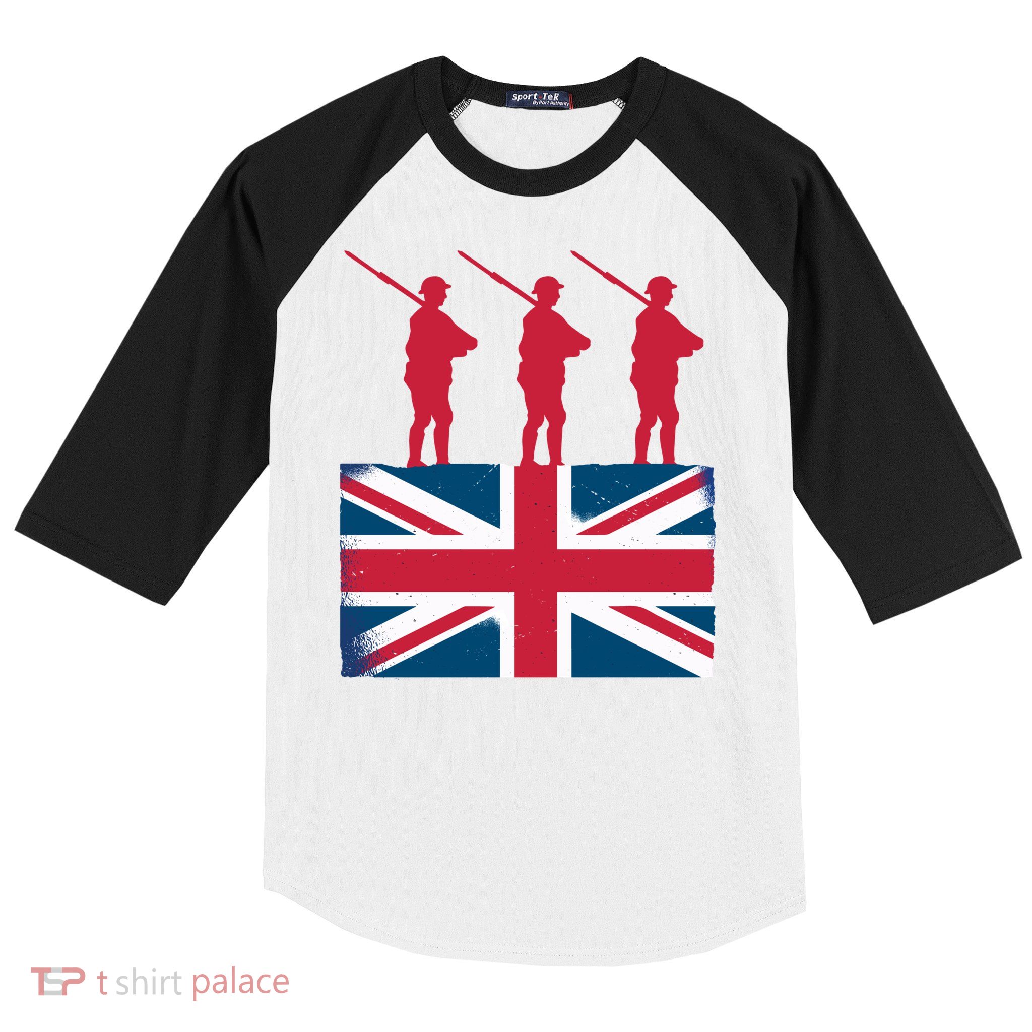 Remembrance Day Remember The Fallen British Flag Veteran Gift Baseball Sleeve Shirt