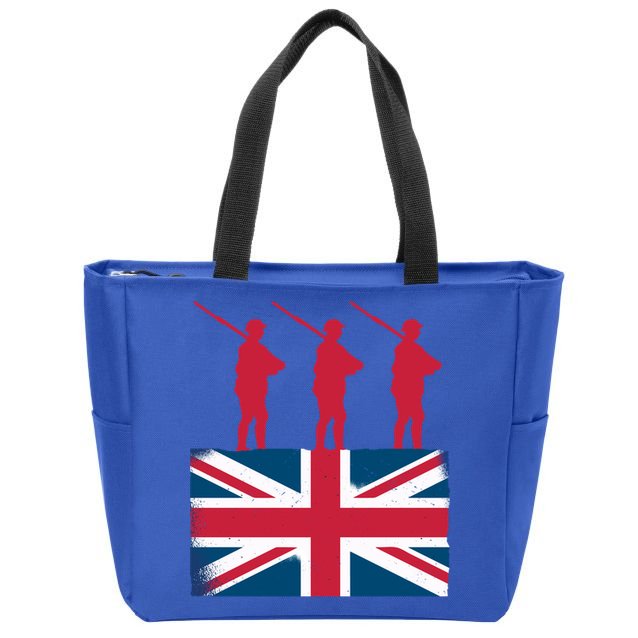 Remembrance Day Remember The Fallen British Flag Veteran Gift Zip Tote Bag